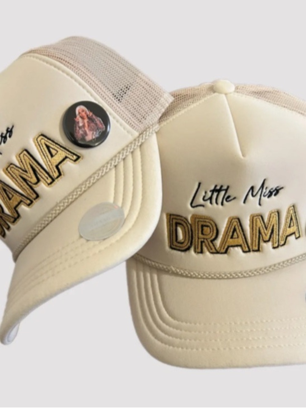 Little Miss Drama Cream Kids' Trucker Hat